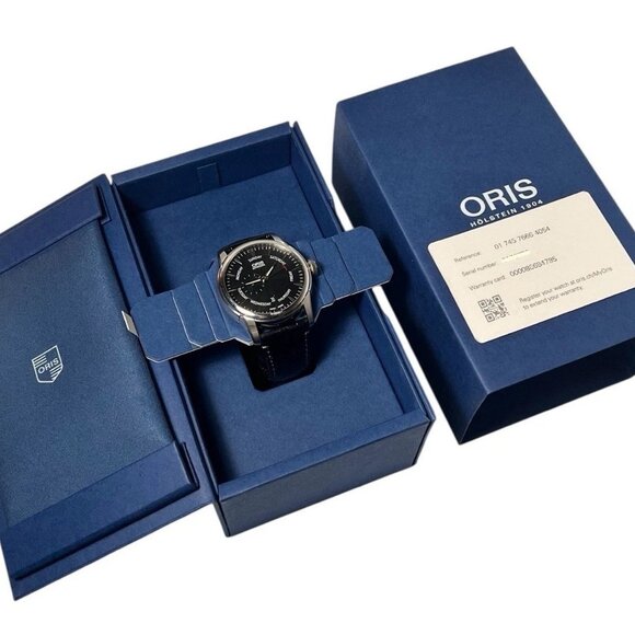 Oris Artelier Pointer Stainless Steel Black Dial 44mm Automatic Mens Watch 7666 - Picture 8 of 8